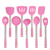 Wholesale Pink Silicone Kitchen Utensils Set for Cooking