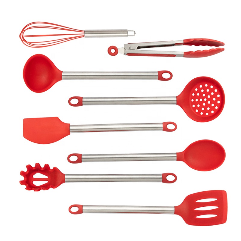 Hot Selling Cooking Set 8 Pieces Silicone Kitchen Utensils Set
