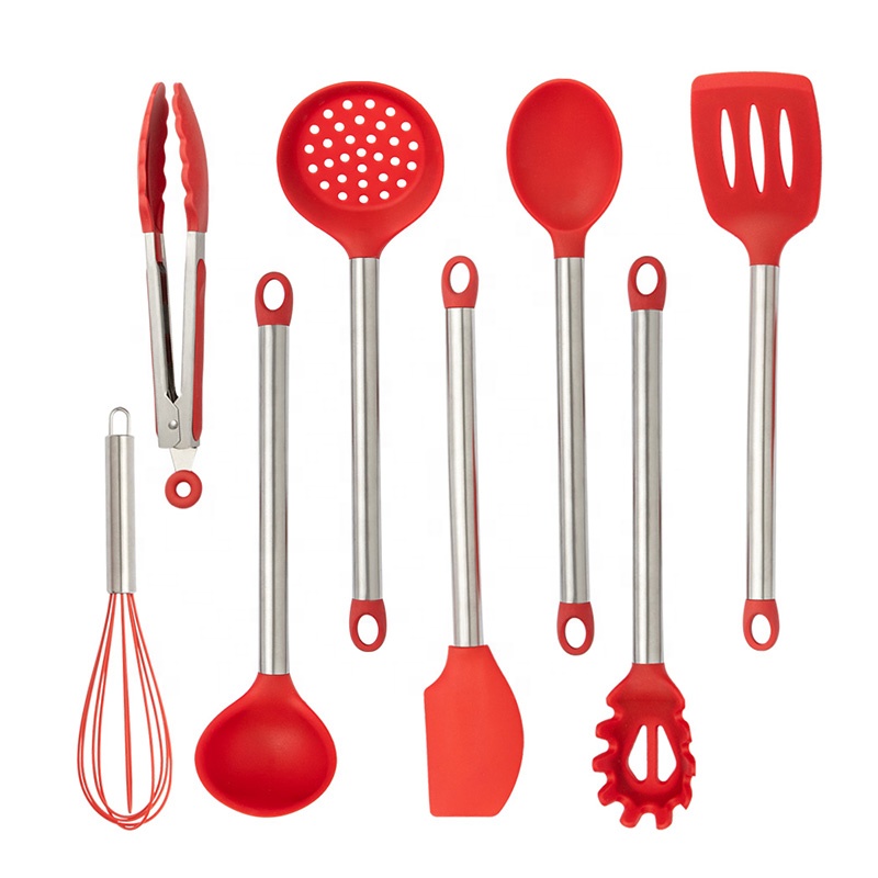 Hot Selling Cooking Set 8 Pieces Silicone Kitchen Utensils Set
