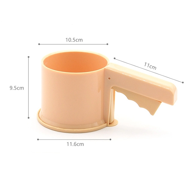  Food Grade Fine Manual Hand Held Plastic Wheat Maize Baking Mesh Strainer Flour Sifter For Pastry Tools