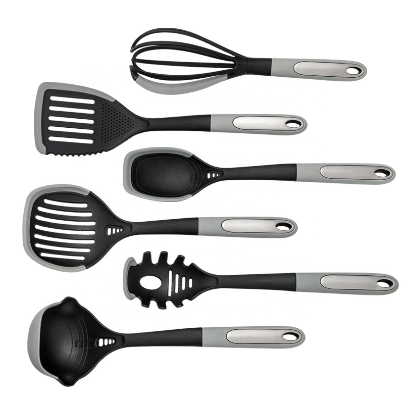 New Arrivals 2020 Double Materials And Soft Touch Handle Nylon Kitchen Cooking Utensils Set