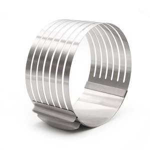 12In Cake Slicer Stainless Steel Adjustable 7 Layered Bread Cutter Ring with Respective Diameter