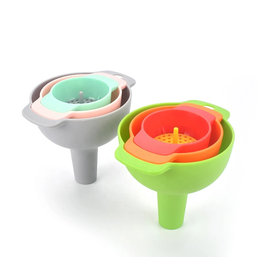 BPA Free Newest Set of 3 Plastic Funnel Creative Household Home Kitchen Accessories 